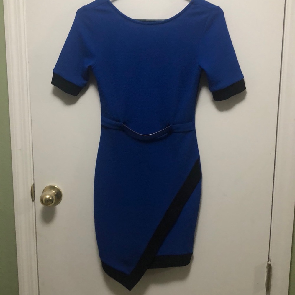 Blue business casual dress